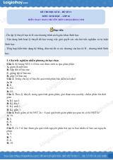 Đề thi học kì 2 Sinh 10 Chân trời sáng tạo - Đề số 11